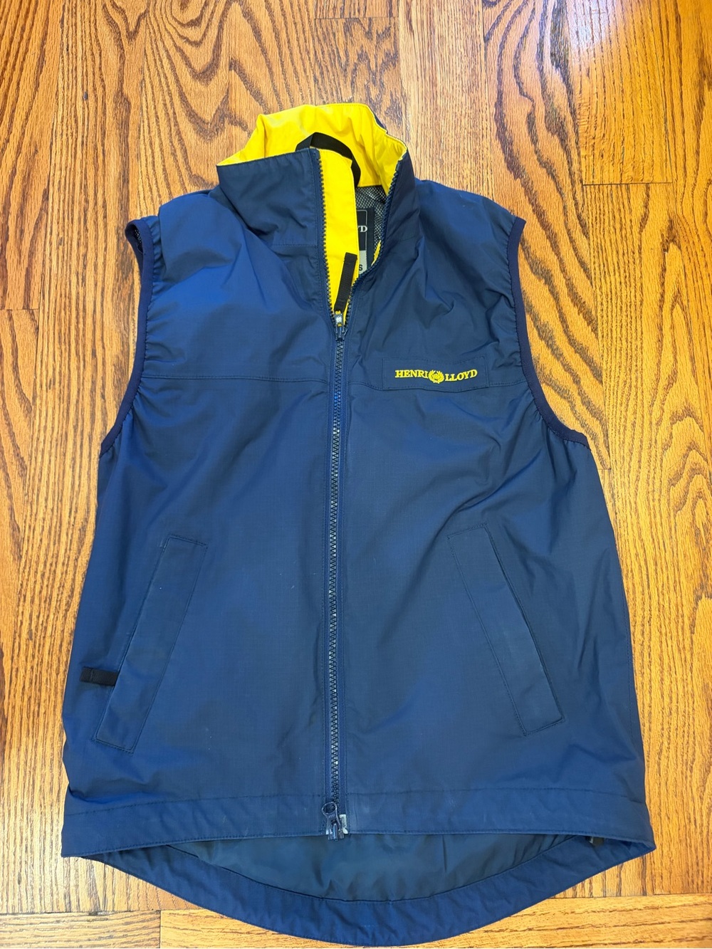 Henri Lloyd Men’s Navy Yellow Windbreaker Vest Size XS